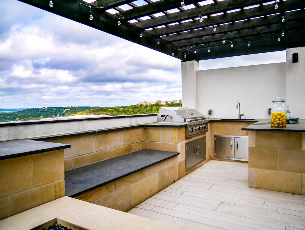 New Granite Countertop Outdoor Kitchen